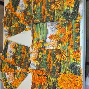 Fall Property TREES & WATER 12-12in × 12in Cotton Squares Quilting Sewing Fabric